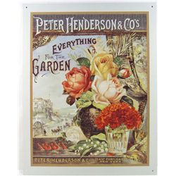 7433 - PETER HENDERSON & CO  METAL SIGN - 12..5x16"