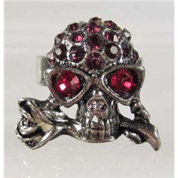 8339 - RHINESTONE SKULL RING
