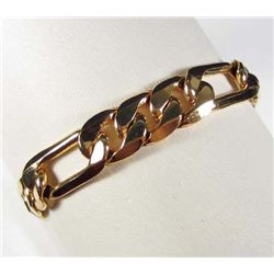 8425 - MENS 18K YELLOW GOLD PLATE CHAIN BRACELET