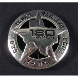 8540 - TEXAS RANGER 1823-2003 180 ANNIVERSARY BADGE