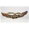 Image 1 : 8667 - RETRO STYLE OWL FLOATING DOUBLE FINGER RING
