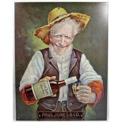 8723 - PAUL JONES & CO METAL SIGN APPROX. 12 "1/2 x 16