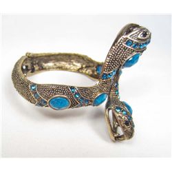 8829 - SWAROVSKI CRYSTAL DOUBLE SNAKE CUFF BRACELET