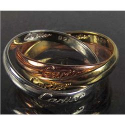 9330 - SILVER CARTIER STYLE RING MARKED .925 SIZE 7