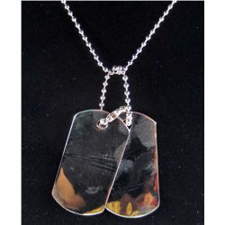 9349 - PAIR SILVER DOG TAGS MARKED .925