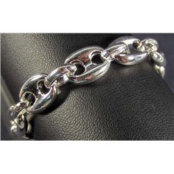 899 - SILVER GUCCI LINK BRACELET - MARKED 925