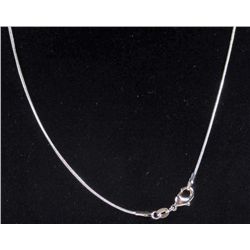 1233 - SILVER 1MM SNAKE NECKLACE - MARKED 925