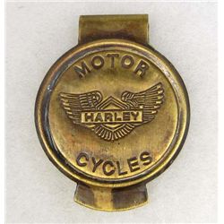 1384 - HARLEY DAVIDSON MOTORCYCLES BRASS MONEY CLIP
