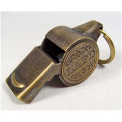 1391 - SOLID BRASS LAPD LA POLICE WHISTLE