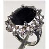 Image 1 : 622 - WHITE GOLD PLATED RING W/ RHINESTONES