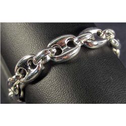 900 - SILVER GUCCI LINK BRACELET - MARKED 925