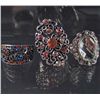 Image 1 : 338 - LOT OF 3 NEW SILVER COLOR RINGS W/ RHINESTONES