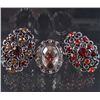 Image 1 : 340 - LOT OF 3 NEW SILVER COLOR RINGS W/ RHINESTONES