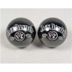 1450 - LOT OF 2 JACK DANIELS WHISKEY GLASS ADVERTISING MARBLES