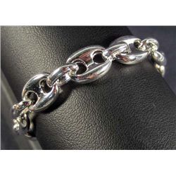 901 - SILVER GUCCI LINK BRACELET - MARKED 925