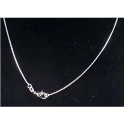 1236 - SILVER 1MM SNAKE NECKLACE - MARKED 925