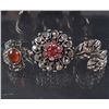 Image 1 : 341 - LOT OF 3 NEW SILVER COLOR RINGS W/ RHINESTONES