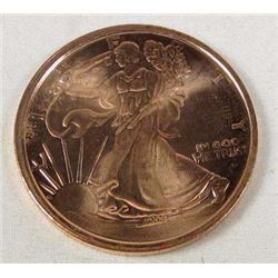 1484 - 1 OUNCE .999 COPPER WALKING LIBERTY COIN