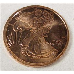 1485 - 1 OUNCE .999 COPPER WALKING LIBERTY COIN