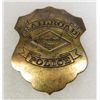 Image 1 : 1496 - READING LINES RAILROAD POLICE BRASS BADGE