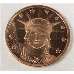1487 - 1 OUNCE .999 COPPER STATUE OF LIBERTY COIN