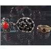 Image 1 : 342 - LOT OF 3 NEW SILVER COLOR RINGS W/ RHINESTONES