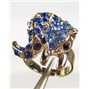 Image 1 : 627 - 18K GOLD PLATED RING W/ RHINESTONES