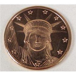1486 - 1 OUNCE .999 COPPER STATUE OF LIBERTY COIN
