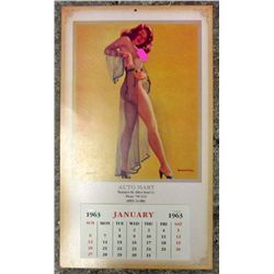 1423 - RISQUE PIN-UP GIRL ADVERTISING CALENDAR