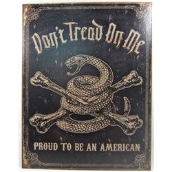 1549 - DON'T TREAD ON ME METAL SIGN - APPROX. 12.5" X 16"