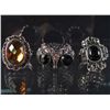 Image 1 : 343 - LOT OF 3 NEW SILVER COLOR RINGS W/ RHINESTONES