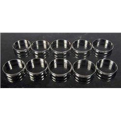 1176 - LOT OF 10 SILVER RINGS - MARKED 925