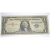 Image 1 : 1957 $1 SILVER CERTIFICATE U.S. BILL SERIAL # V15866350A *PLEASE LOOK AT PIC TO DETERMINE GRADE*!