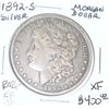 Image 1 : 1892-S MORGAN SILVER DOLLAR RED BOOK VALUE IS $400.00 *EXTREMELY RARE KEY DATE EXTRA FINE GRADE*!!