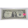 Image 1 : 1957 SERIES B $1 SILVER CERTIFICATE BILL SERIAL # V50981026A *EXTREMELY RARE AU HIGH GRADE*!!