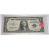 Image 1 : 1935 SERIES E $1 SILVER CERTIFICATE BILL SERIAL # J09253530H *EXTREMELY RARE AU HIGH GRADE*!!