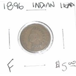 1896 INDIAN HEAD PENNY RED BOOK VALUE IS $5.00 *FINE GRADE*!!