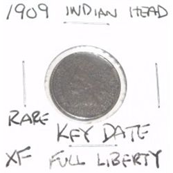 1909 INDIAN HEAD PENNY  *RARE KEY DATE EXTRA FINE GRADE*!!