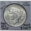 Image 1 : 1927-D PEACE SILVER DOLLAR RED BOOK VALUE IS $1400.00 *EXTREMELY RARE KEY DATE MS-64 HIGH GRADE*!!