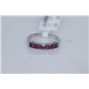 Image 1 : 14.25 CTW RUBY RING .925 STERLING SILVER