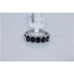 14.50 CTW SAPPHIRE RING .925 STERLING SILVER