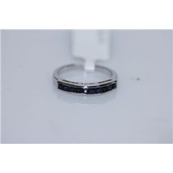 12.75 CTW SAPPHIRE RING .925 STERLING SILVER