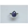 Image 1 : NATURAL 23.50 CTW TANZANITE PEAR CUT RING .925 STERLING