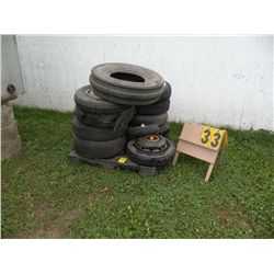 Pallet of used tires