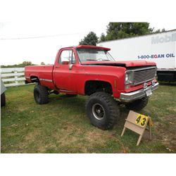 1978 Chevrolet mud truck, 4x4, 1/2 ton axles small block, auto, Off road use only (sold with bill of