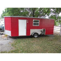 Ice Castle fish house, 99" x 18ft + 3ft V, 3 burner stove/Oven, upper bunk, table/lower bunk