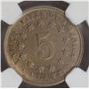 Image 3 : 1867 NO RAYS SHIELD NICKEL NGC AU-58