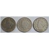 Image 1 : 3 LIBERTY NICKELS: 1897 XF, 1900 XF, 1901 XF+