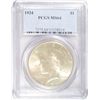 Image 1 : 1934 Peace $ PCGS64  SCARCE DATE  Est  $325-$350