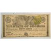 Image 1 : Act of Dec 5 1862 50 ct State of Georgia note.
